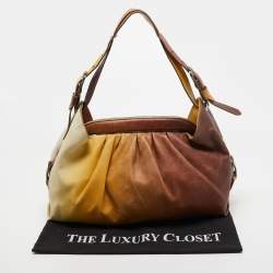 Pre Owned حقيبة هوبو فندي دوكتور بي حياكة كانفاس زوكا و جلد متعدد الألوان