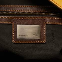 Pre Owned حقيبة هوبو فندي دوكتور بي حياكة كانفاس زوكا و جلد متعدد الألوان