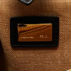 Pre Owned Fendi Black/Grey Stingray and Leather Large 2Jours Tote