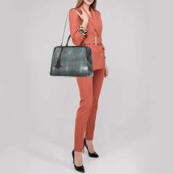 Pre Owned Fendi Black/Grey Stingray and Leather Large 2Jours Tote