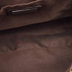 مملوكة مسبقًا Fendi Ebene/Tobacco Zucchino Canvas and Leather Baguette Hobo