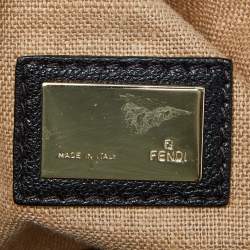 Pre Owned Fendi Tobacco Textured Leather Spy Bag