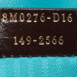 Pre Owned Fendi Blue Leather Fendista Chain Clutch 