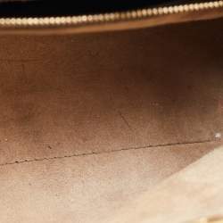 Pre Owned Fendi Beige/Black Python Mini Peekaboo Top Handle Bag