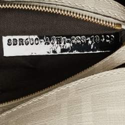 Fendi White FF Glazed Coated Canvas and Leather Inlay Baguette Shoulder Bag