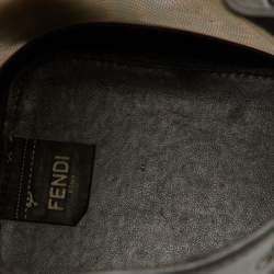 Pre Owned Fendi Tobacco Zucca  Mesh and Leather Mini Mon Tresor Bucket Bag