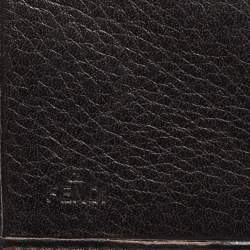 Pre Owned Fendi Tobacco Zucca Canvas and Leather FF Flap Continental Wallet