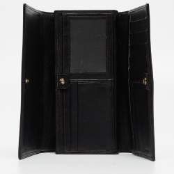 Pre Owned Fendi Tobacco Zucca Canvas and Leather FF Flap Continental Wallet