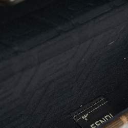 مملوكة مسبقًا Fendi Brown Zucca Canvas and Leather Medium Trunk Baguette 