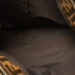 مملوكة مسبقًا Fendi Tobacco Zucca Canvas And Patent Leather Large Mia Shoulder Bag