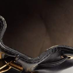 Pre Owned Fendi Black Leather Mini Mon Tresor Drawstring Bucket Bag