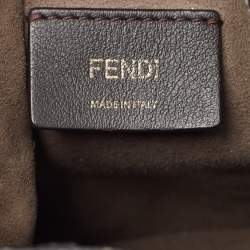 Pre Owned Fendi Black Leather Mini Mon Tresor Drawstring Bucket Bag