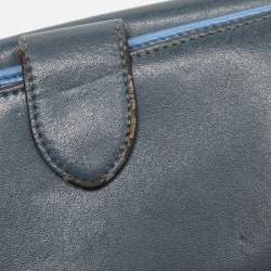 Fendi Grey Leather Trifold Compact Wallet