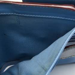 Fendi Grey Leather Trifold Compact Wallet