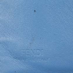 Fendi Grey Leather Trifold Compact Wallet