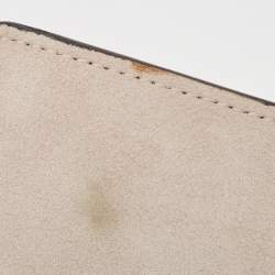 Pre Owned Fendi Taupe Leather Mini Kan I Shoulder Bag