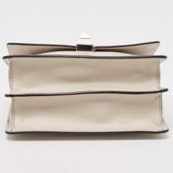 Pre Owned Fendi Taupe Leather Mini Kan I Shoulder Bag