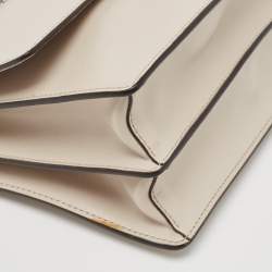 Pre Owned Fendi Taupe Leather Mini Kan I Shoulder Bag