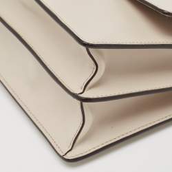 Pre Owned Fendi Taupe Leather Mini Kan I Shoulder Bag