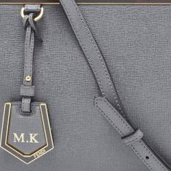 Pre Owned Fendi Grey Leather Mini 2Jours Tote