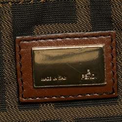 Pre Owned Fendi Multicolor Striped Fabric and Leather Limited Edition Chef Flap Bag