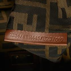 Pre Owned Fendi Multicolor Striped Fabric and Leather Limited Edition Chef Flap Bag