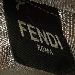 Fendi Black/Brown FF Mesh and Leather Kan I Shoulder Bag