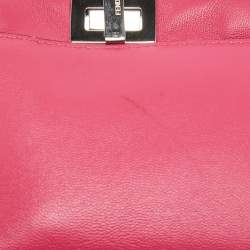 Fendi Fuchsia Leather Micro Peekaboo Crossbody Bag