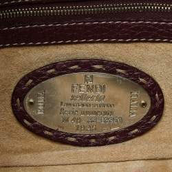 مملوكة مسبقًا حقيبة كتف فندي سيليريا جلد رومان بني فاتح بقلاب 