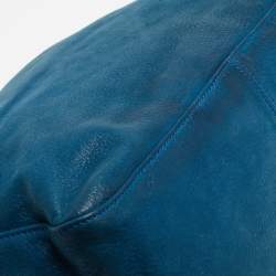 Pre Owned Fendi Blue Iridescent Leather Large Mama Forever Flap Shoulder Bag