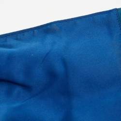 Pre Owned Fendi Blue Iridescent Leather Large Mama Forever Flap Shoulder Bag