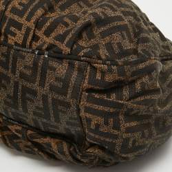 Pre Owned Fendi Tobacco/Gold Ombre Zucca Canvas Large Mia Tote