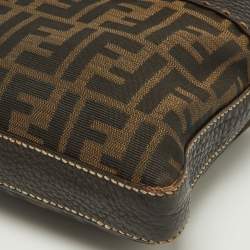 Fendi Tobacco Zucca Canvas and Leather Selleria Messenger Bag