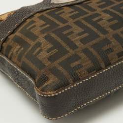 Fendi Tobacco Zucca Canvas and Leather Selleria Messenger Bag