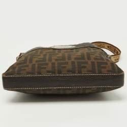 Fendi Tobacco Zucca Canvas and Leather Selleria Messenger Bag
