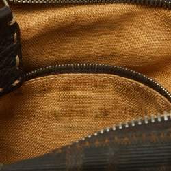 Fendi Tobacco Zucca Canvas and Leather Selleria Messenger Bag