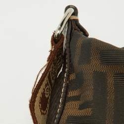 Fendi Tobacco Zucca Canvas and Leather Selleria Messenger Bag