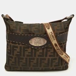 Fendi Tobacco Zucca Canvas and Leather Selleria Messenger Bag