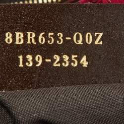 Pre Owned Fendi Tobacco/Red Pequin Stripe Canvas and Leather Hobo