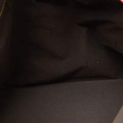 Pre Owned Fendi Tobacco/Red Pequin Stripe Canvas and Leather Hobo