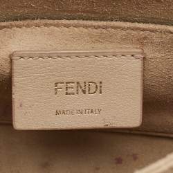 مملوكة مسبقًا Fendi Black/Brown Zucca Embossed Leather Small Kan U Shoulder Bag
