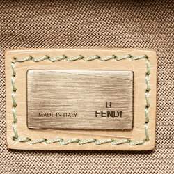 Pre Owned Fendi Green/Beige Python B Shoulder Bag