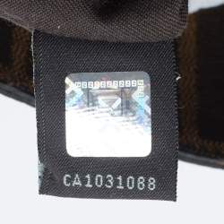 Pre Owned Fendi Tobacco Zucca Canvas Small Mia Shoulder Bag