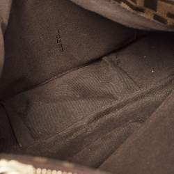 Pre Owned Fendi Tobacco Zucca Canvas Small Mia Shoulder Bag