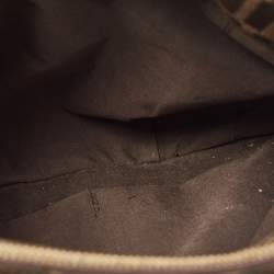 Pre Owned Fendi Tobacco Zucca Canvas Small Mia Shoulder Bag