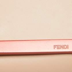 Fendi Dusty Pink/Yellow Leather Rush Chain Clutch