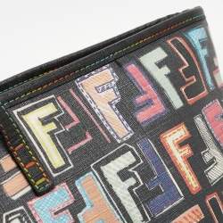Pre Owned Fendi Multicolor Zucca Print Coated Canvas and Leather Roll Tote