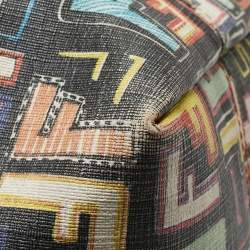 Pre Owned Fendi Multicolor Zucca Print Coated Canvas and Leather Roll Tote