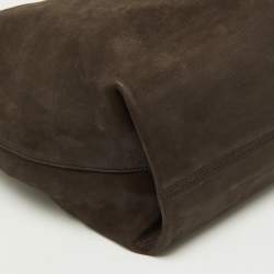Fendi Dark Brown Shimmer Nubuck Leather Forever Hobo