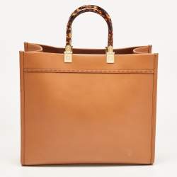 مملوكة مسبقًا Fendi Brown Leather Medium Sunshine Tote